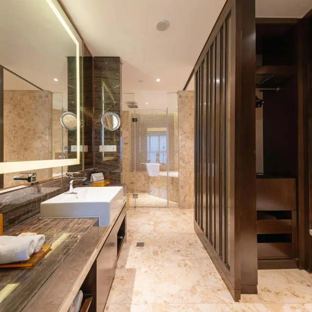غرفة تنفيذية بسرير كوين بإطلالة على النهر، Yiwu Shangcheng Hotel 5/5