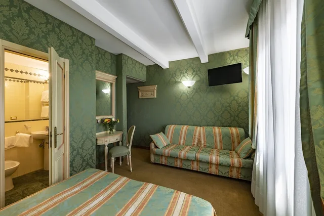 غرفة سوبيريور بسريرين منفصلين مع أريكة، Hotel Villa Delle Palme 10/10