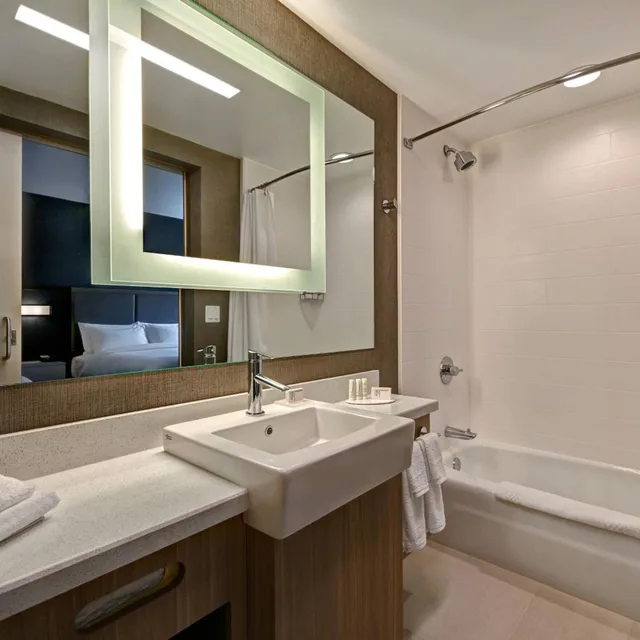 جناح بسرير كوين مع سرير سحّاب إضافي لذوي الإعاقة، Springhill Suites by Marriott Albuquerque University Area 9/10