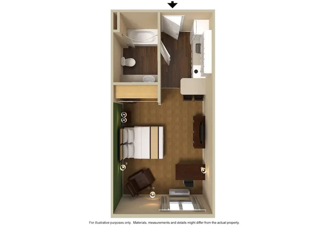 استوديو بسرير كوين، Studio 6 Extended Stay Milwaukee Brookfield WI 6/8