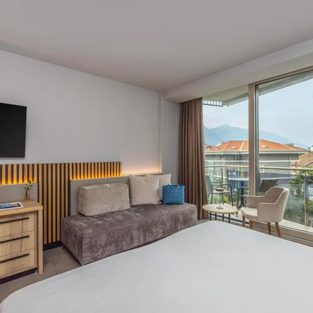 غرفة ديلوكس كبيرة بسرير مزدوج بشرفة، Hotel Garda 6/10