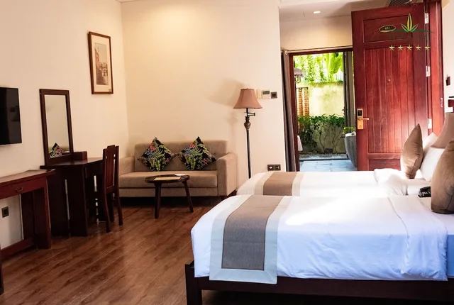 Deluxe, King Bed, Garden View, Private Garden, Bathtub، Silk Sense Hoi An River Resort 5/10