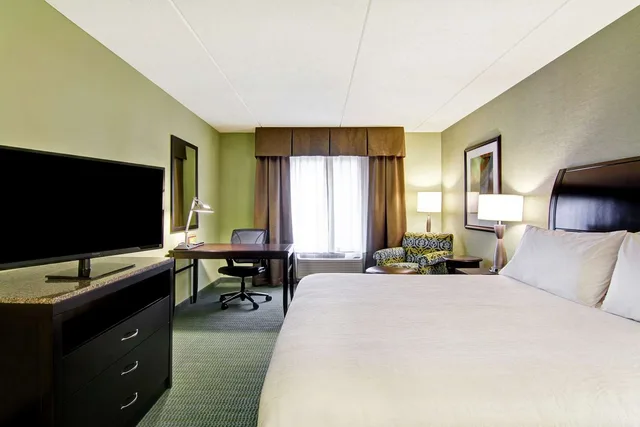 غرفة بسرير كينج بحوض استحمام لذوي الإعاقة، HILTON GARDEN INN WOODBRIDGE 1/4