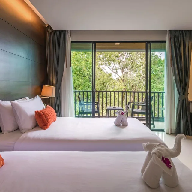 غرفة ديلوكس بسرير مزدوج أو سريرين منفصلين بإطلالة على الحديقة، Aree Tara Resort Krabi 6/10