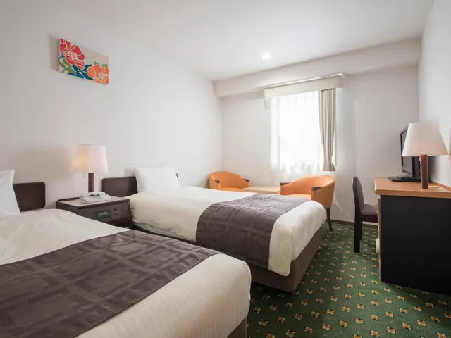 غرفة بسريرين منفصلين، Premier Hotel Cabin Sapporo Ex Natural Spa Hotel Paco Junior Susukino 1/2
