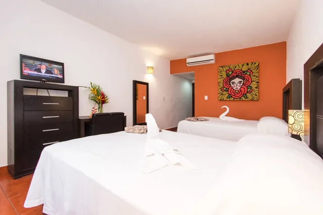 غرفة بسريرين مزدوجين، Santa Cruz Huatulco Hotel 10/10