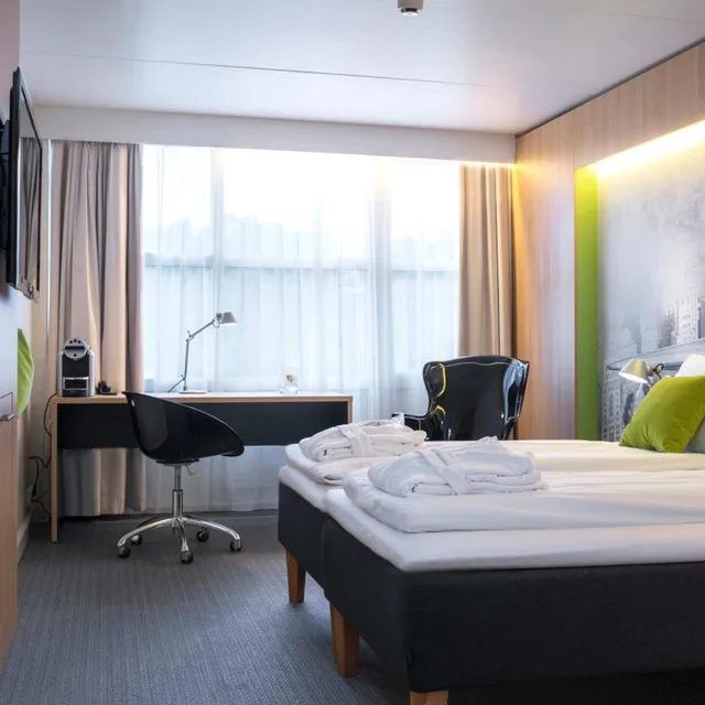 غرفة سوبيريور بسرير مزدوج أو سريرين منفصلين، Thon Hotel Bergen Airport 5/8
