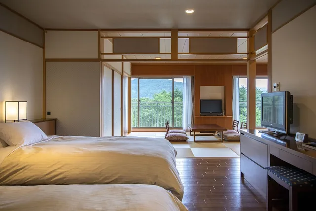 جناح جونيور بسريرين منفصلين وفرشتي فوتون بإطلالة على الحديقة، Fuji View Hotel 2/4