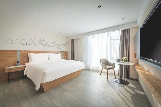 غرفة ديلوكس بسريرين منفصلين بغرفة نوم واحدة، UrCove by Hyatt Nanjing Downtown 6/10