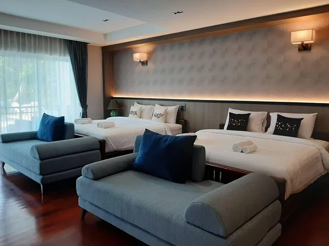 Family Suite, 2 Double Beds, Pool View, 2 Sofa, Buraphat Resort 1/1
