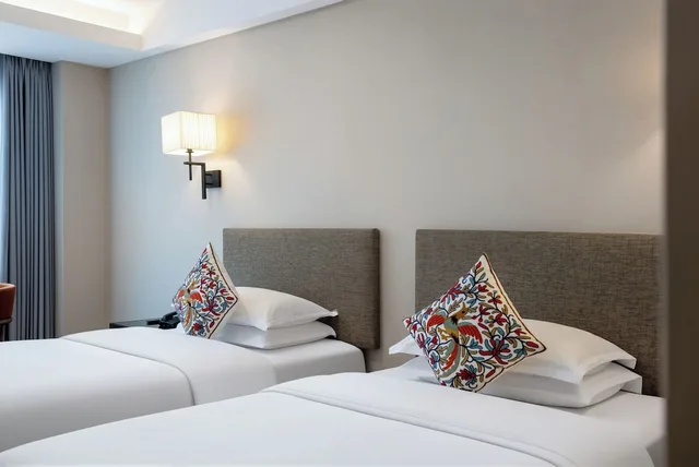 غرفة ديلوكس بسريرين منفصلين، SSAW Boutique Hotel Hangzhou Xixi Park 4/6