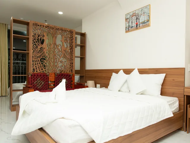شقة سكنية عائلية بسريرين منفصلين وسريرين كينج، Thien Tai Hotel 1/1