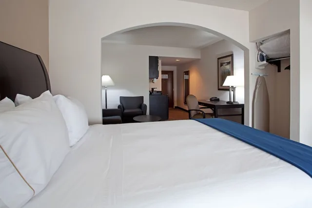 جناح بسرير كينج مع أريكة بمنطقة جلوس، Holiday Inn Express & Suites Hope Mills Fayetteville Airport 4/4