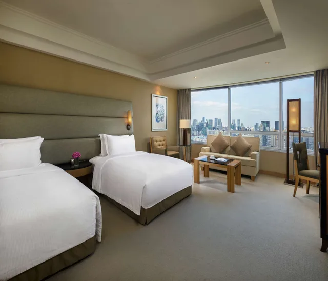 غرفة تنفيذية بسريرين منفصلين، DoubleTree by Hilton Hotel Shanghai Pudong 4/10
