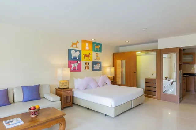 غرفة ديلوكس بسريرين منفصلين بإطلالة على المسبح يُسمح فيها بالحيوانات الأليفة، Bella Villa Cabana 4/9
