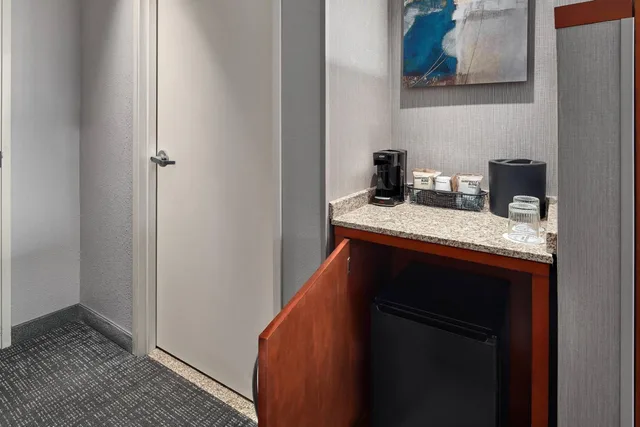 Room, King Bed, Downtown or River View, Sofa، Courtyard By Marriott Shreveport Bossier Louisiana Boardwalk 6/6
