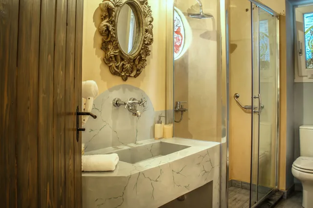 جناح استوديو شهر العسل بسرير كينج بإطلالة على البحر، Aegean Castle Suites Greek Hospitality Experience 3/4