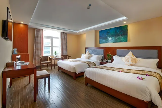 غرفة ديلوكس بسرير مزدوج بإطلالة على المدينة، Nhat Minh Hotel And Apartment 1/4