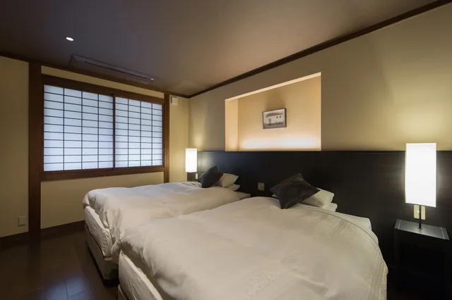 Japanese Western, Type A, Futon Bed, Twin Beds، Miyama Sanso 1/1