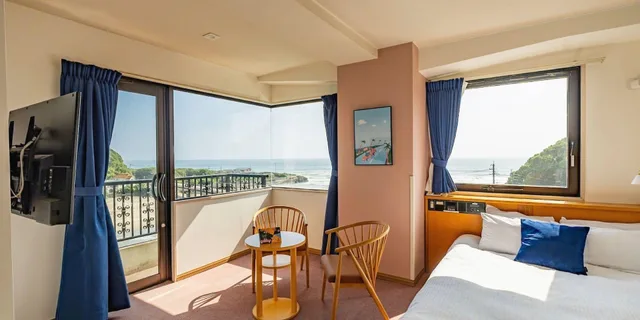 غرفة بسرير مزدوج بإطلالة على البحر، Hotel Season Nichinan 2/2