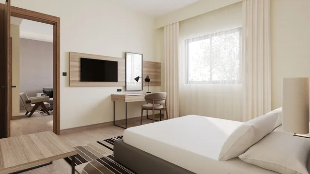 غرفة عائلية بسرير كينج بغرفة نوم واحدة مع أريكة، Ramada Encore by Wyndham Midyat 2/3