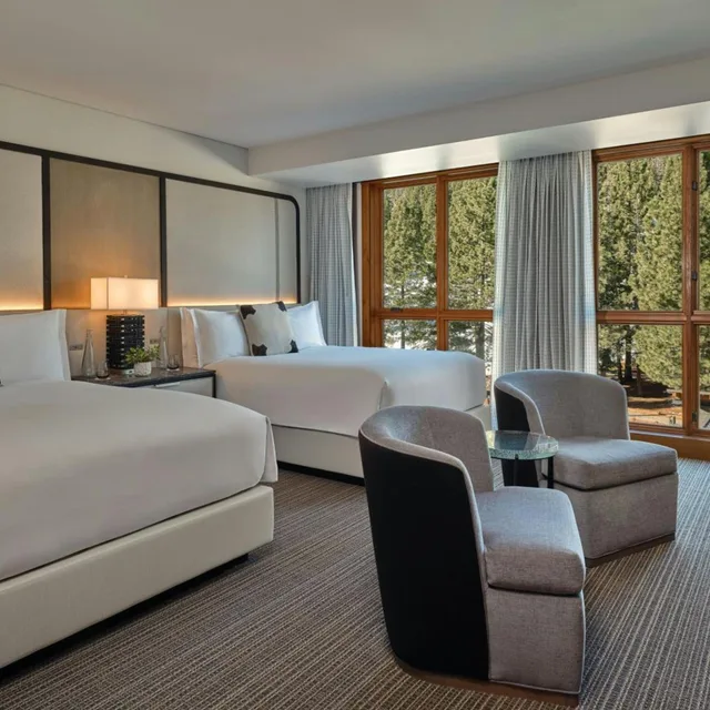 غرفة ديلوكس بسرير كوين بإطلالة على الجبل، The Ritz Carlton Lake Tahoe 1/6