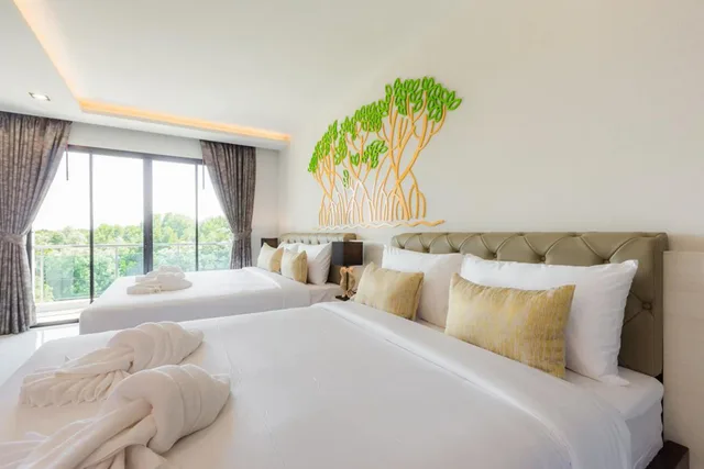 River, Deluxe, Family, 2 Double Beds, with View, Balcony, River Front Krabi Hotel 1/5