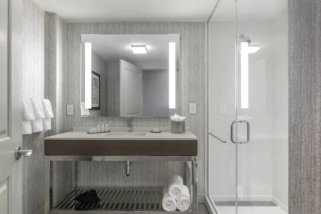 غرفة بسرير كينج مع أريكة لذوي الإعاقة، Courtyard Edgewater Nyc Area 8/10