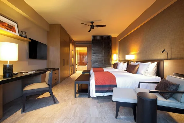 غرفة ديلوكس بسريرين مزدوجين بإطلالة على البحر بشرفة، JW Marriott Los Cabos Beach Resort and Spa 2/7