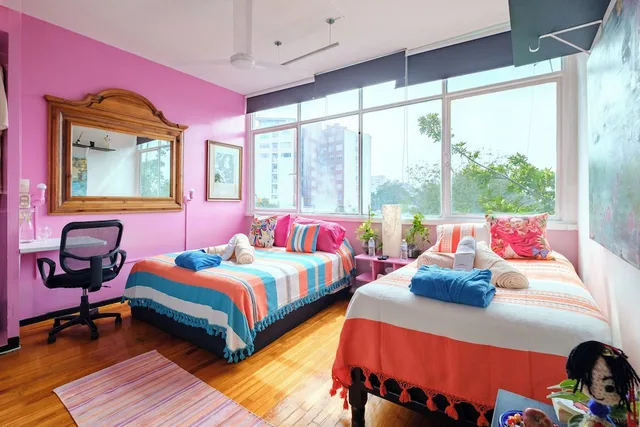 غرفة بسرير كوين وسرير فردي بحمام مشترك، Casa ITZAE B&B 2/10