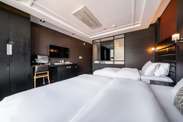 غرفة عائلية بسرير مزدوج وسرير فردي، Brown Dot Hotel Incheon Songdo 3/10