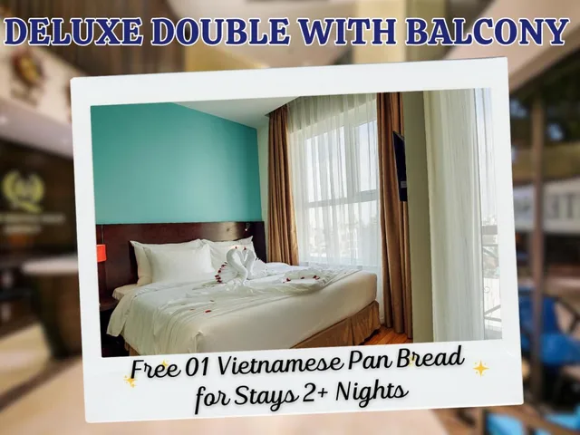غرفة ديلوكس بسرير مزدوج بإطلالة على المدينة بشرفة، Sofia Suite Hotel Danang 4/8