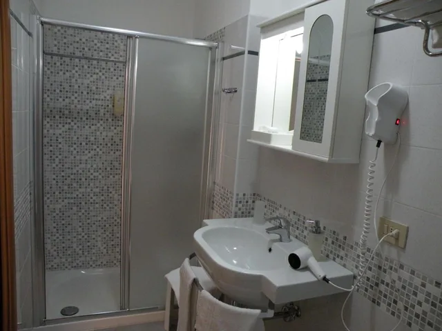 غرفة بسرير مزدوج أو سريرين منفصلين بإطلالة على المدينة، Hotel Parrini 9/10