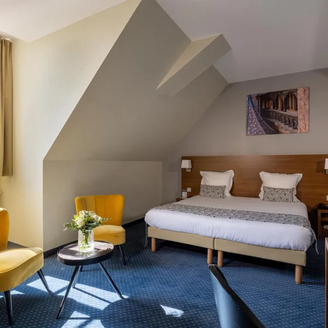 غرفة بريميوم بسرير مزدوج أو سريرين منفصلين، Qualys Hotel Val Vignes 3/10