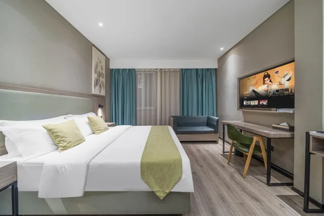 غرفة بسرير مزدوج، GreenTree Inn Yancheng Tinghu District Environmental Protection Industrial Park Express Hotel 3/3