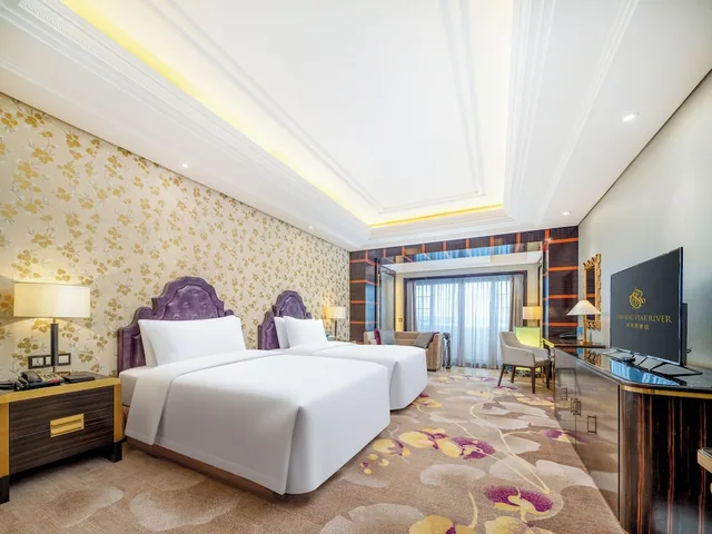 Castle, Twin Beds, River View، Chateau Star River Guangzhou Hotel 3/5