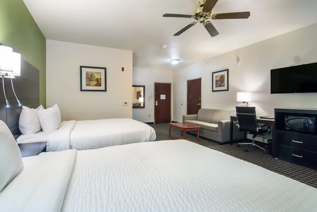 جناح بسريرين كينج مع أريكة، Clarion Inn & Suites Weatherford South 1/6