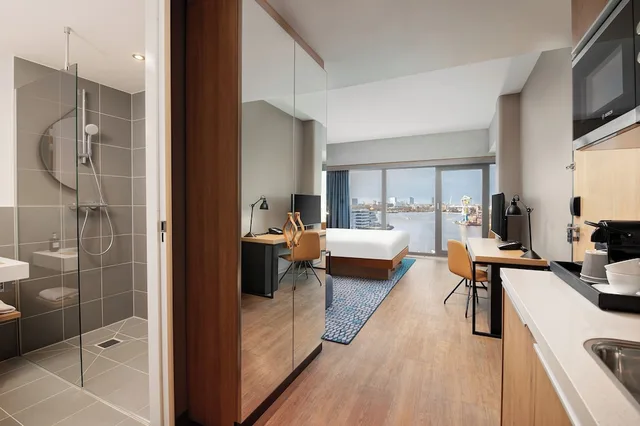 جناح بسرير كوين بإطلالة على المرفأ، Residence Inn By Marriott Amsterdam Houthavens 9/9