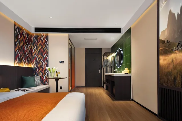 غرفة كومفورت بسرير كوين، Merica Hotel -Chongqing Jiefangbei 2/3