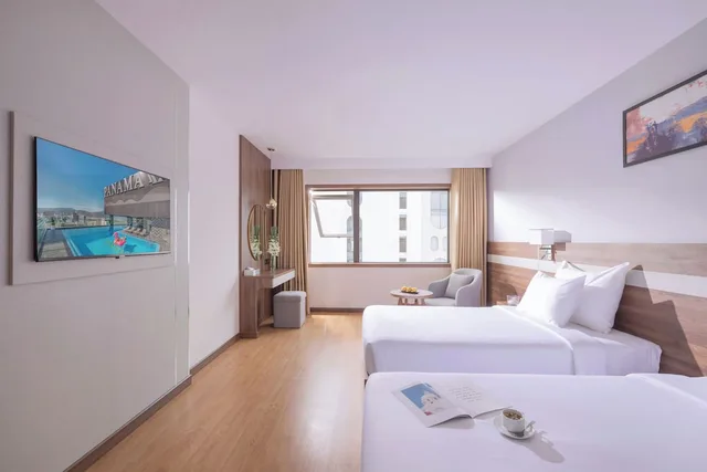 غرفة تنفيذية بسريرين منفصلين بإطلالة جزئية على البحر، Panama Nha Trang Hotel 2/10