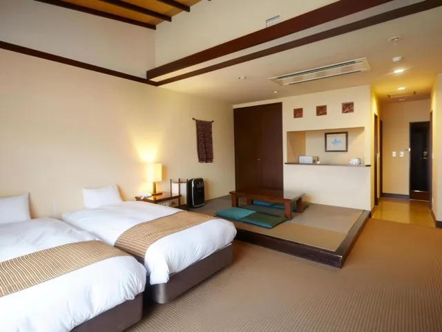 غرفة بسريرين منفصلين بأرضية تاتامي، Wellness Forest Nasu 1/2