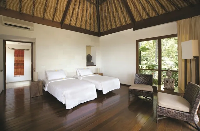 2 Bedrooms, Luxury, Villa, Quadruple, King and Twin Beds, Mountain Side, Pool View، Qunci Villas Resort 1/2