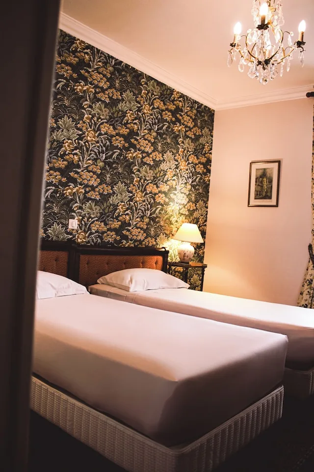 غرفة كومفورت بسريرين منفصلين، Hôtel La Villa Fleurie 4/8