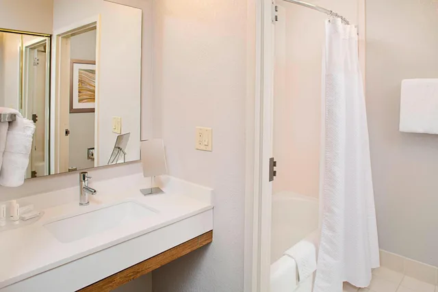 غرفة بسرير كينج مع أريكة بحوض استحمام لذوي الإعاقة، Courtyard by Marriott West Palm Beach Airport 2/4