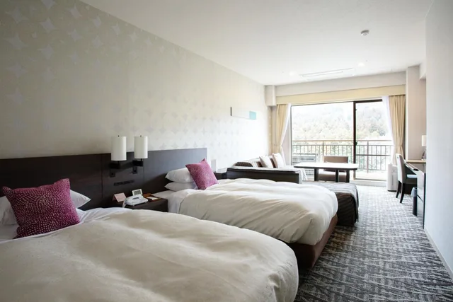 غرفة ديلوكس بسريرين منفصلين، Hotel Harvest Kinugawa 2/2