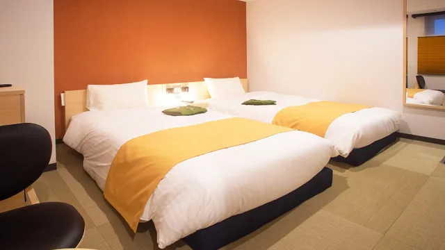 غرفة يابانية عصرية بسريرين منفصلين، Hotel Kuretakeso Hiroshima Otemachi 1/1