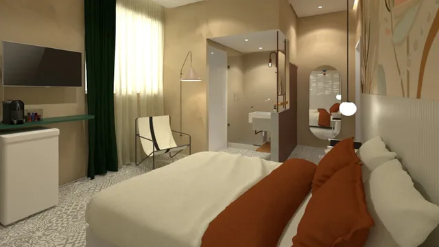 غرفة قياسية بسرير مزدوج، B&B Hotel Santos Dumont 3/6