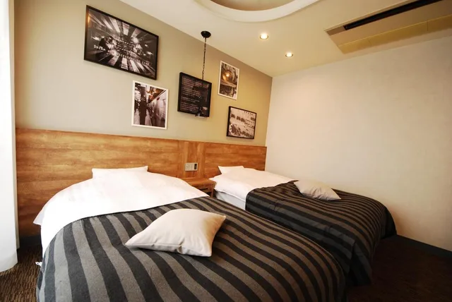 غرفة بسريرين منفصلين، Hotel Cooju Fukui 1/1