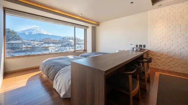 Japanese Western, 2 Semi Double Beds, Mountain Side, Mountain View, Bathtub, Annex، Ooike Hotel 2/2