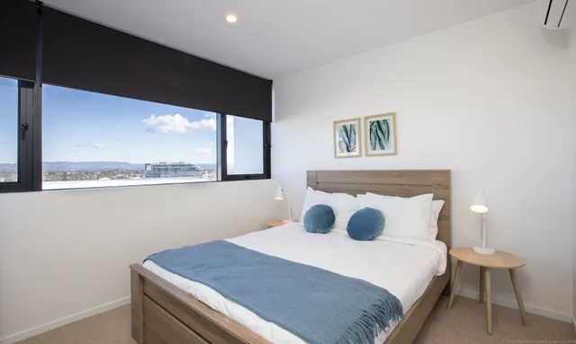 شقة بسرير كوين بغرفة نوم واحدة بإطلالة جزئية على البحر، Qube Broadbeach 1/4